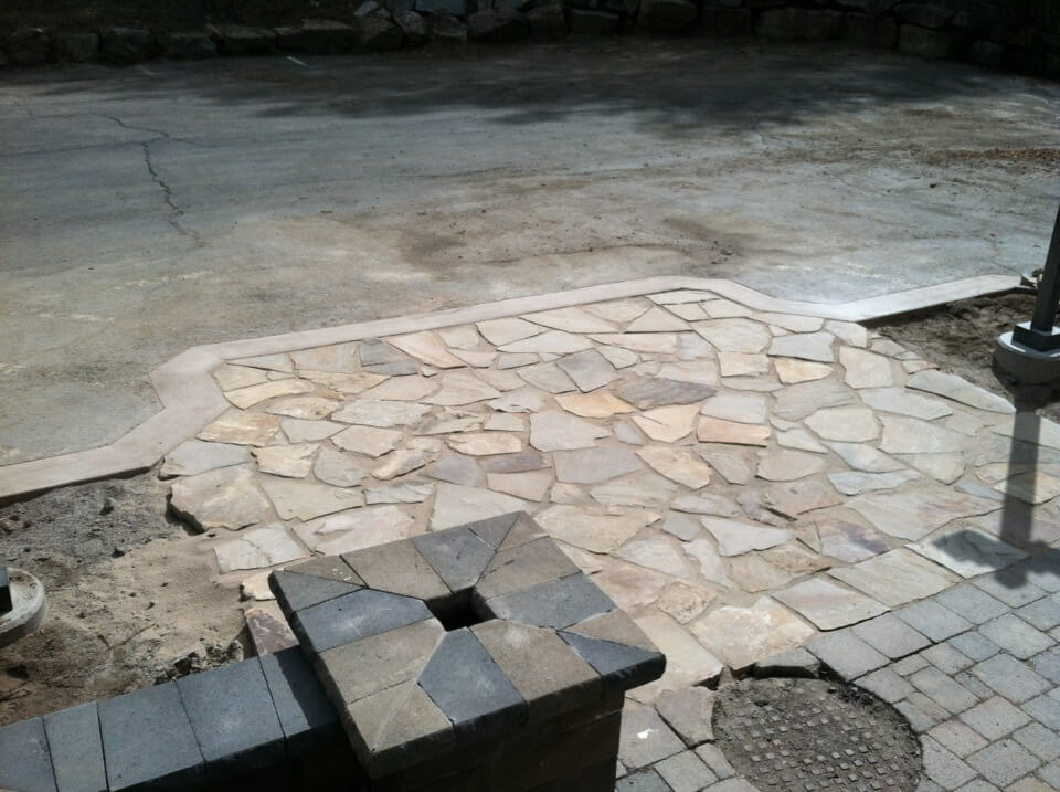 Flagstone entrance